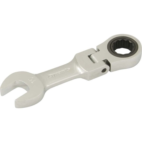 Dynamic Tools 15mm Stubby Flex Head Ratcheting Wrench D076315